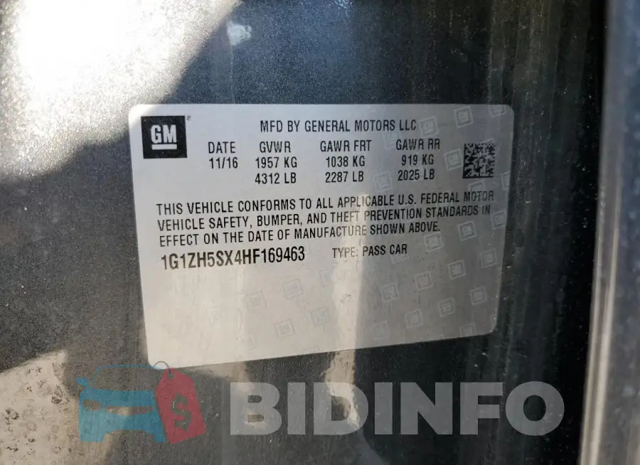 1G1ZH5SX4HF169463 Photo# 13