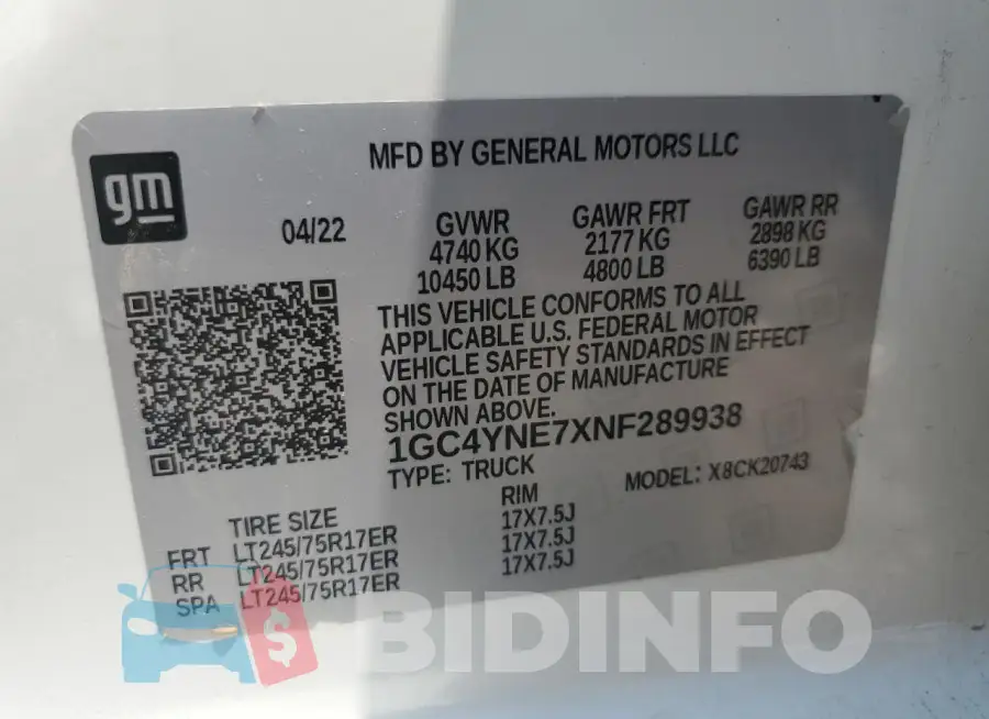 1GC4YNE7XNF289938 Photo# 14