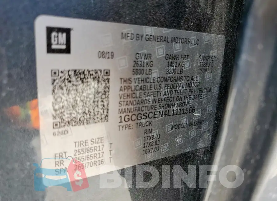 1GCGSCEN4L1111566 Photo# 12