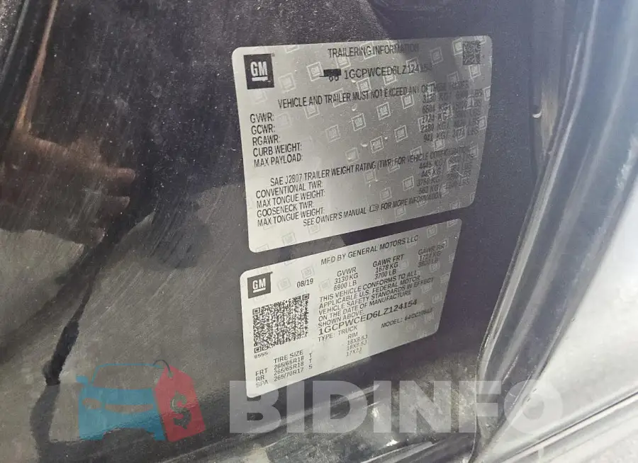 1GCPWCED6LZ124154 Photo# 12