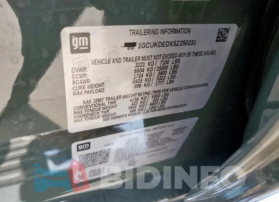 1GCUKDEDXSZ250231 Photo# 12