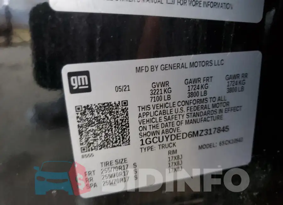 1GCUYDED6MZ317845 Photo# 12