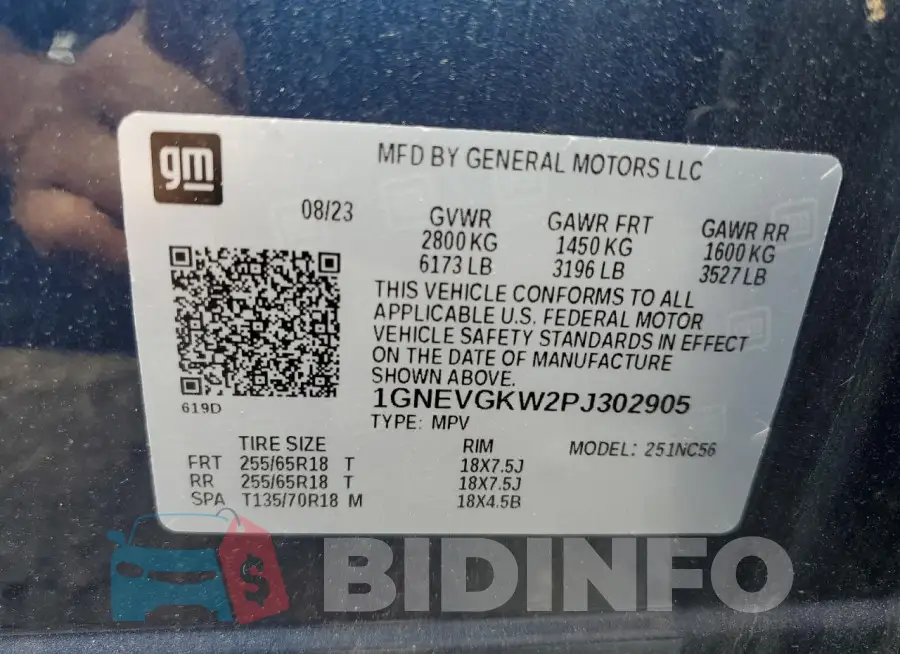 1GNEVGKW2PJ302905 Photo# 14
