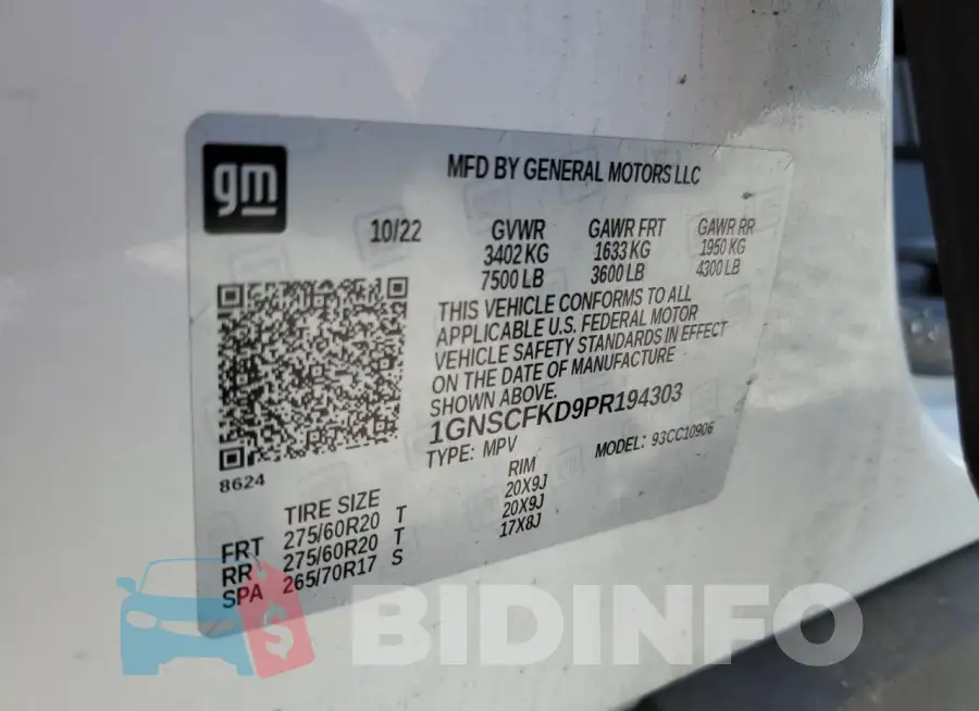 1GNSCFKD9PR194303 Photo# 14