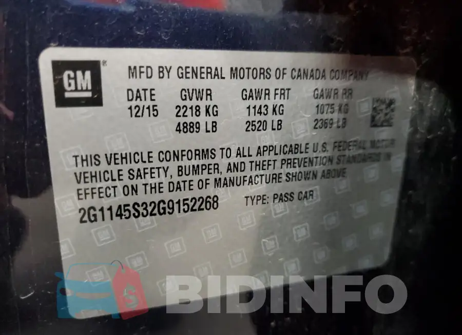 2G1145S32G9152268 Photo# 13
