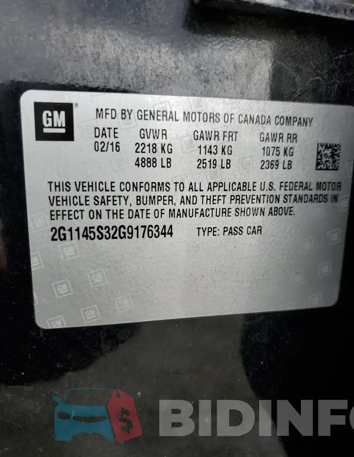 2G1145S32G9176344 Photo# 12