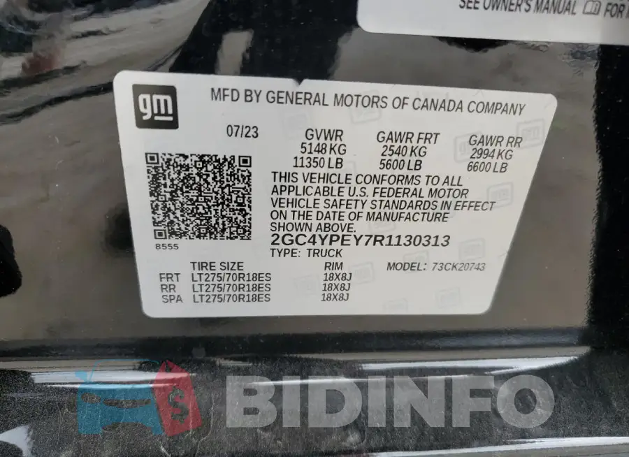 2GC4YPEY7R1130313 Photo# 13