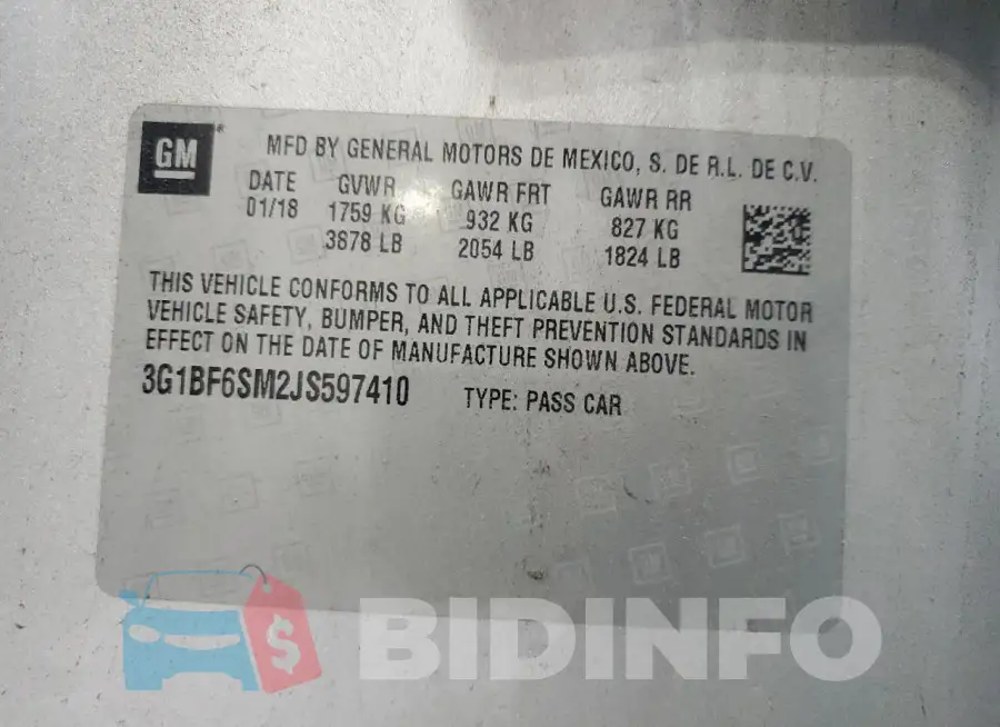 3G1BF6SM2JS597410 Photo# 12