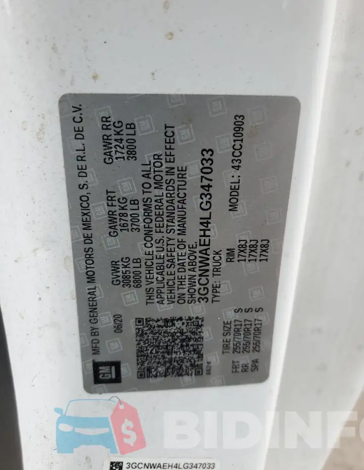 3GCNWAEH4LG347033 Photo# 12