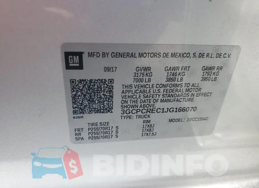 3GCPCREC1JG166070 Photo# 12