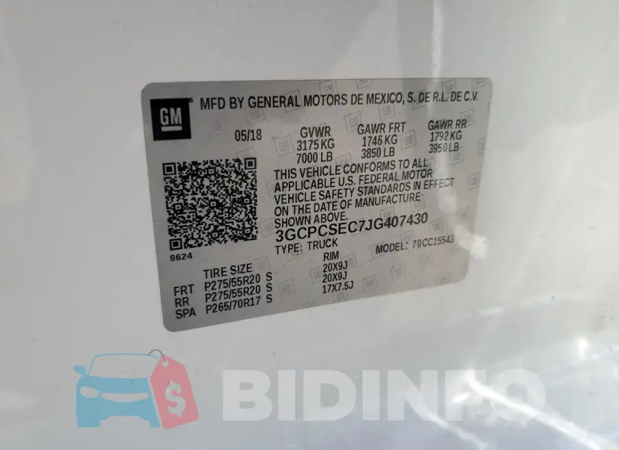 3GCPCSEC7JG407430 Photo# 12