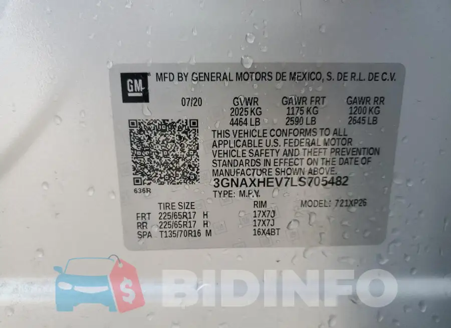 3GNAXHEV7LS705482 Photo# 13