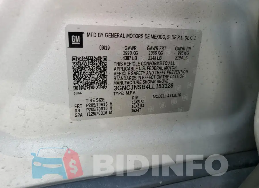 3GNCJNSB4LL153128 Photo# 13