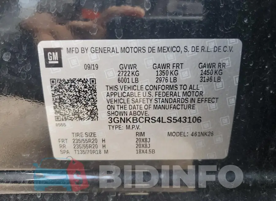 3GNKBCRS4LS543106 Photo# 12