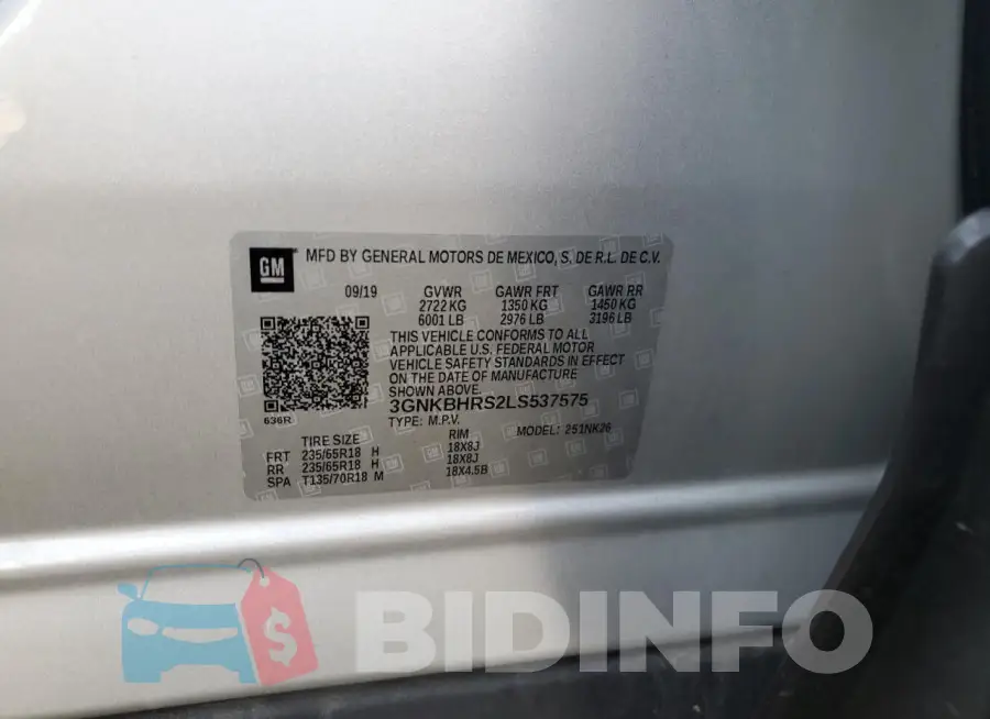 3GNKBHRS2LS537575 Photo# 13