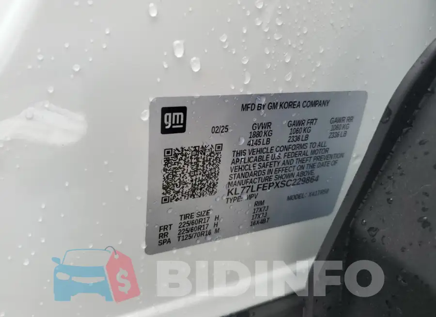 KL77LFEPXSC229864 Photo# 13