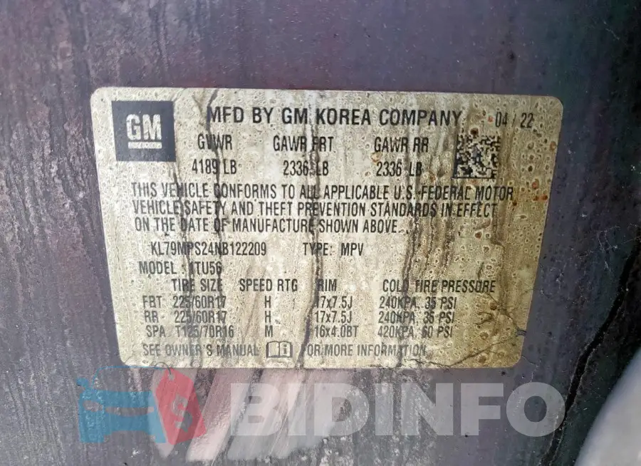 KL79MPS24NB122209 Photo# 12