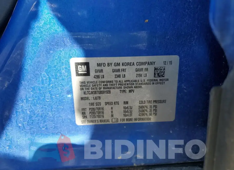 KL7CJKSB7GB591928 Photo# 13