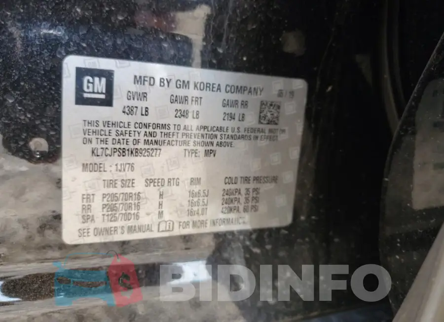 KL7CJPSB1KB925277 Photo# 13