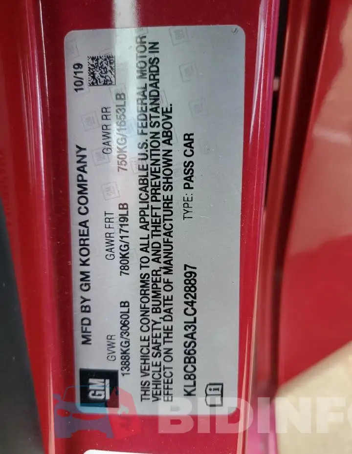 KL8CB6SA3LC428897 Photo# 13