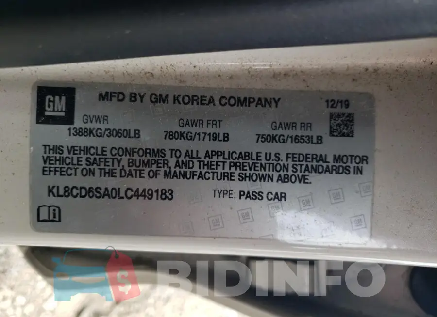 KL8CD6SA0LC449183 Photo# 13
