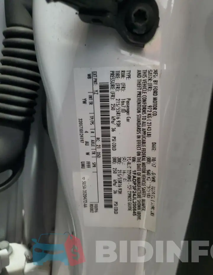 1FADP3F24JL200845 Photo# 13