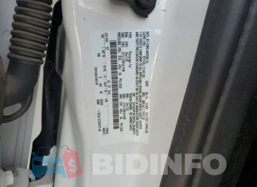 1FADP3F29GL364973 Photo# 12