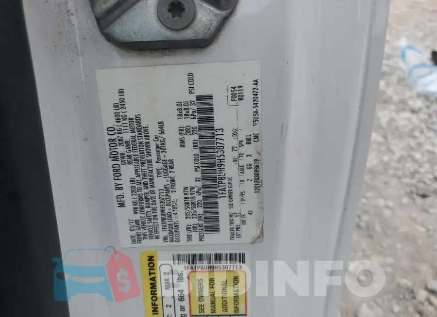 1FATP8UH9H5307713 Photo# 12