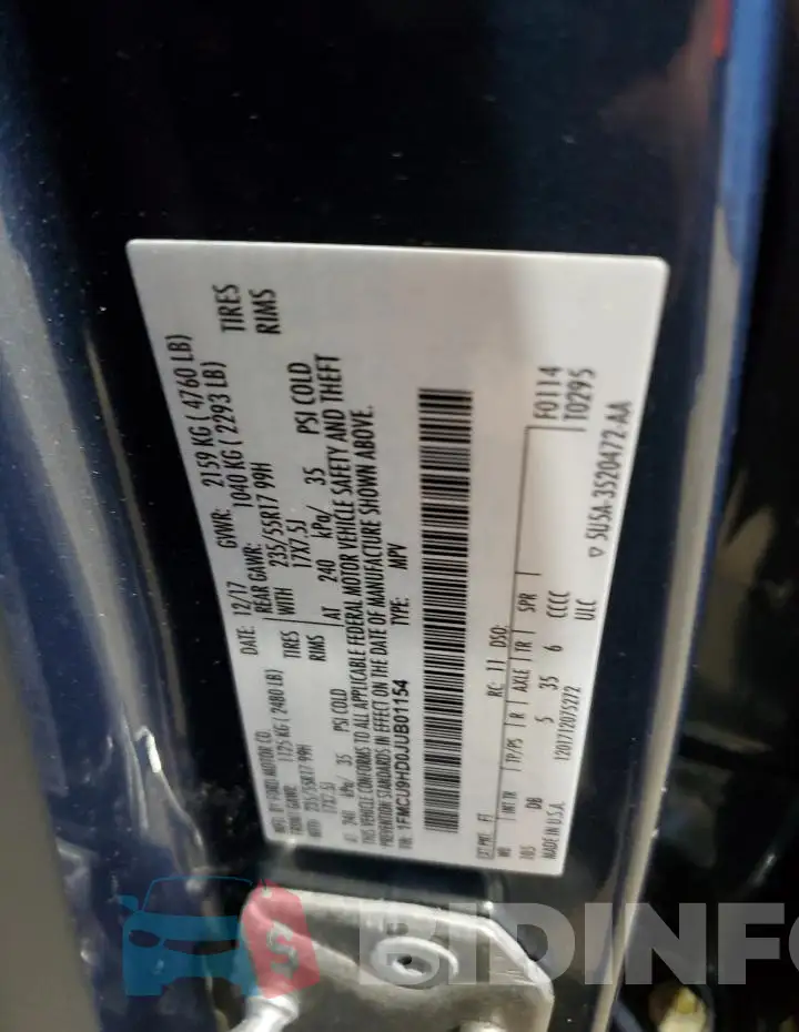 1FMCU9HD0JUB01154 Photo# 13