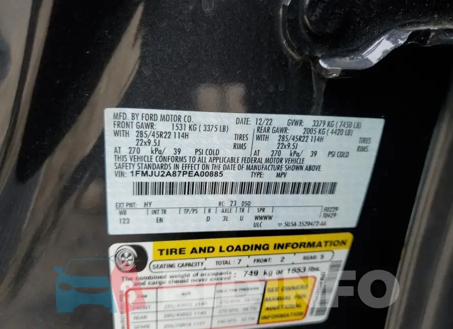 1FMJU2A87PEA00885 Photo# 13