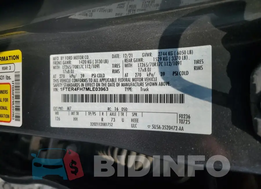 1FTER4FH7MLE03963 Photo# 13