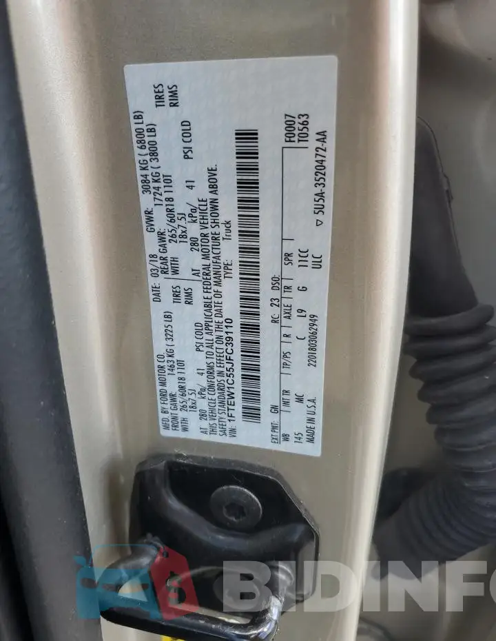 1FTEW1C55JFC39110 Photo# 12
