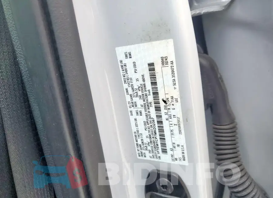 1FTEW1CP7MKD32367 Photo# 12