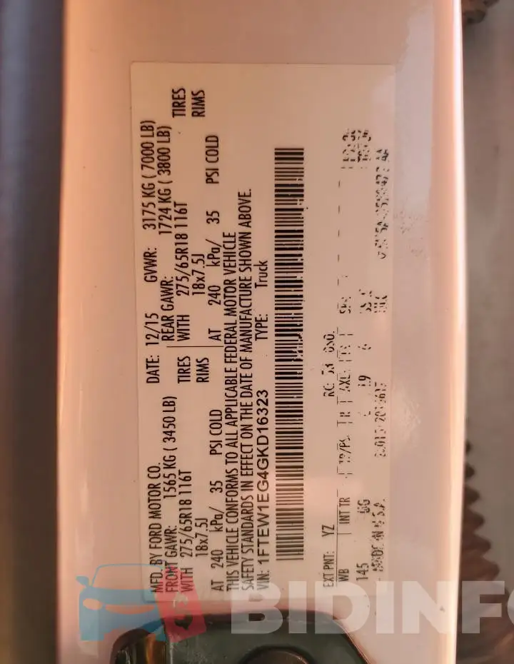 1FTEW1EG4GKD16323 Photo# 12
