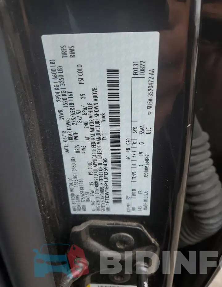 1FTEW1EP1JFD59436 Photo# 12