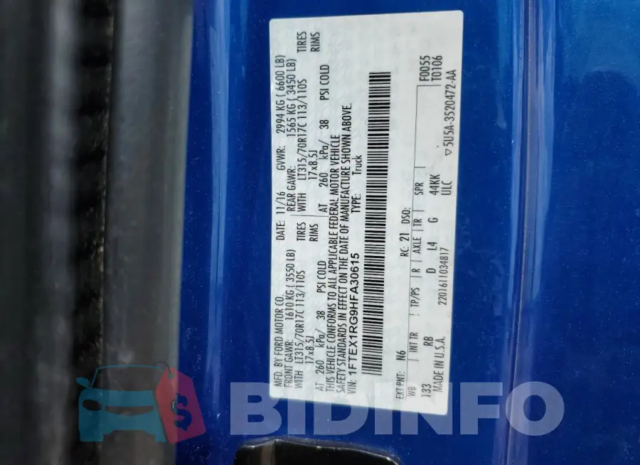 1FTEX1RG9HFA30615 Photo# 12