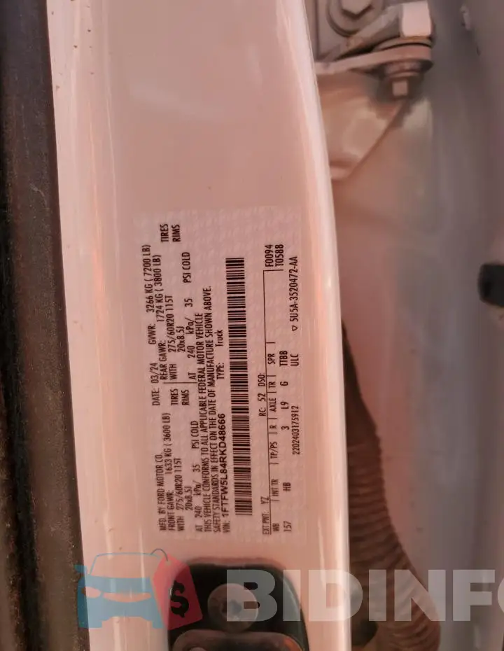 1FTFW5L84RKD48666 Photo# 12