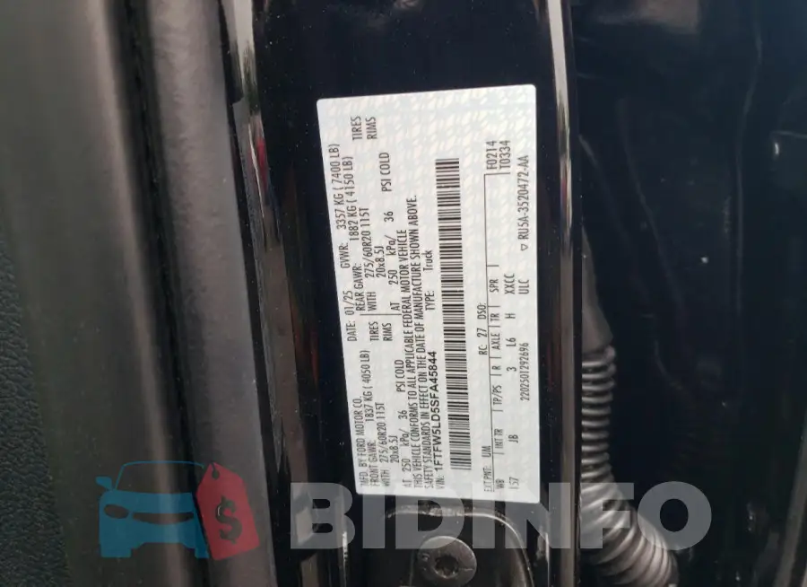 1FTFW5LD5SFA45844 Photo# 12