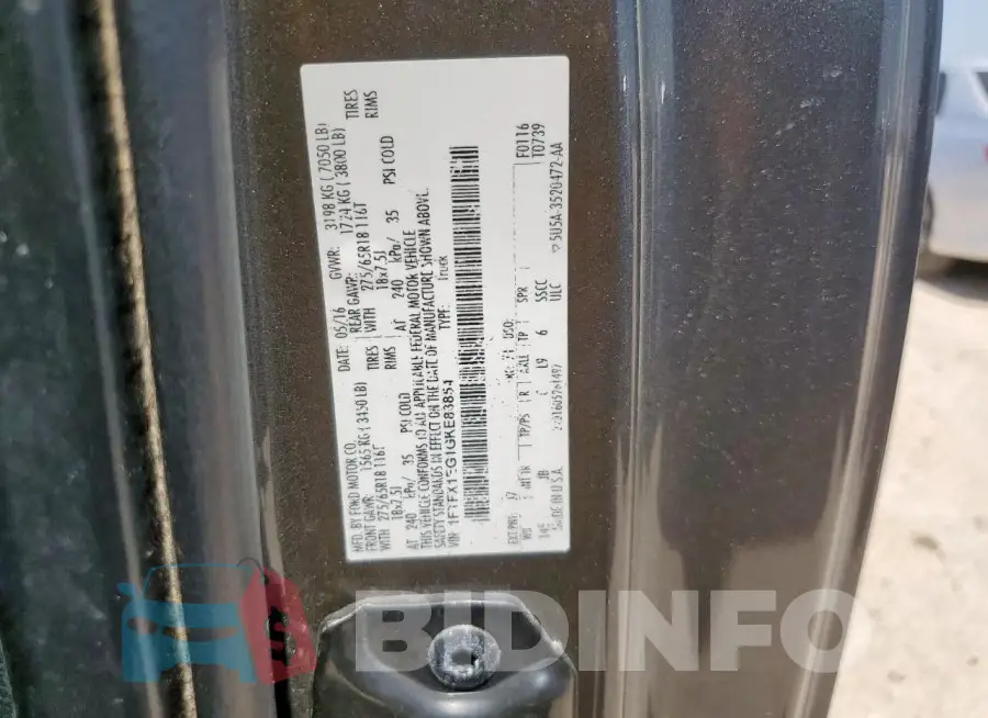 1FTFX1EG1GKE83854 Photo# 12