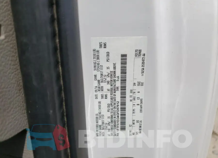 1FTFX1EG4GFD57612 Photo# 12