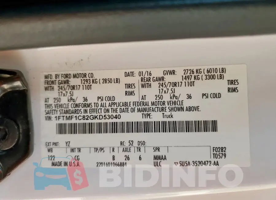 1FTMF1C82GKD53040 Photo# 12