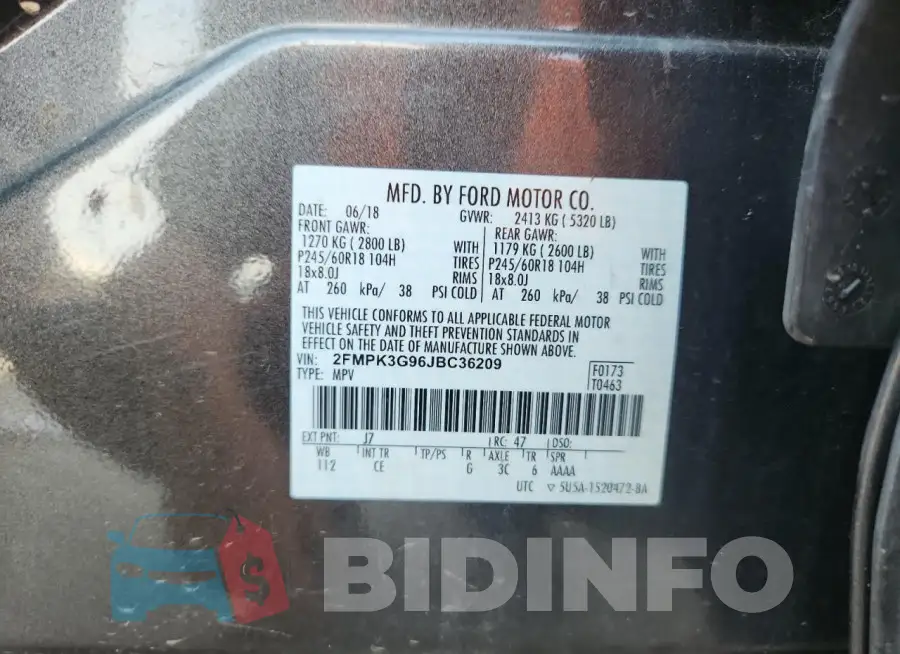 2FMPK3G96JBC36209 Photo# 12