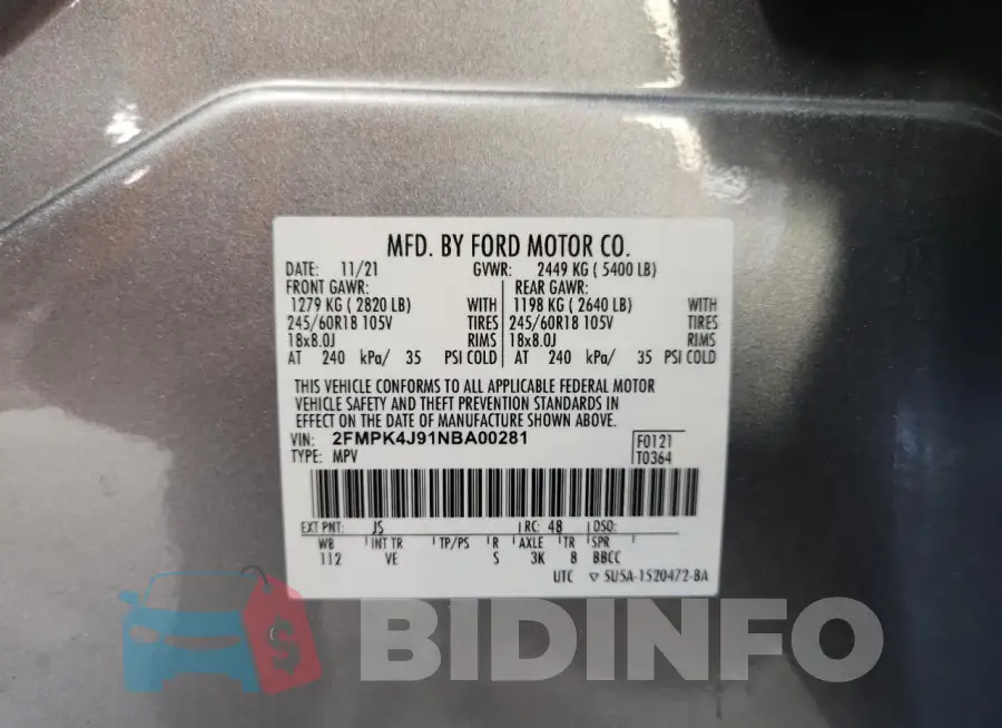 2FMPK4J91NBA00281 Photo# 13