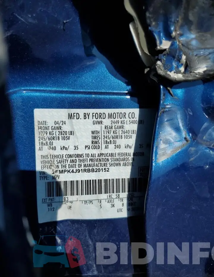 2FMPK4J91RBB20152 Photo# 14