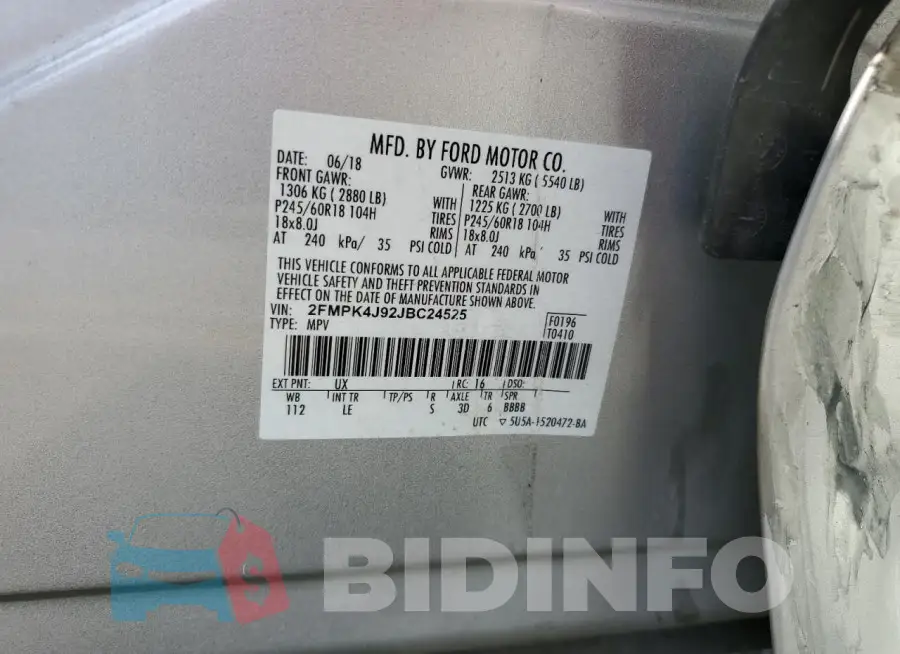 2FMPK4J92JBC24525 Photo# 13