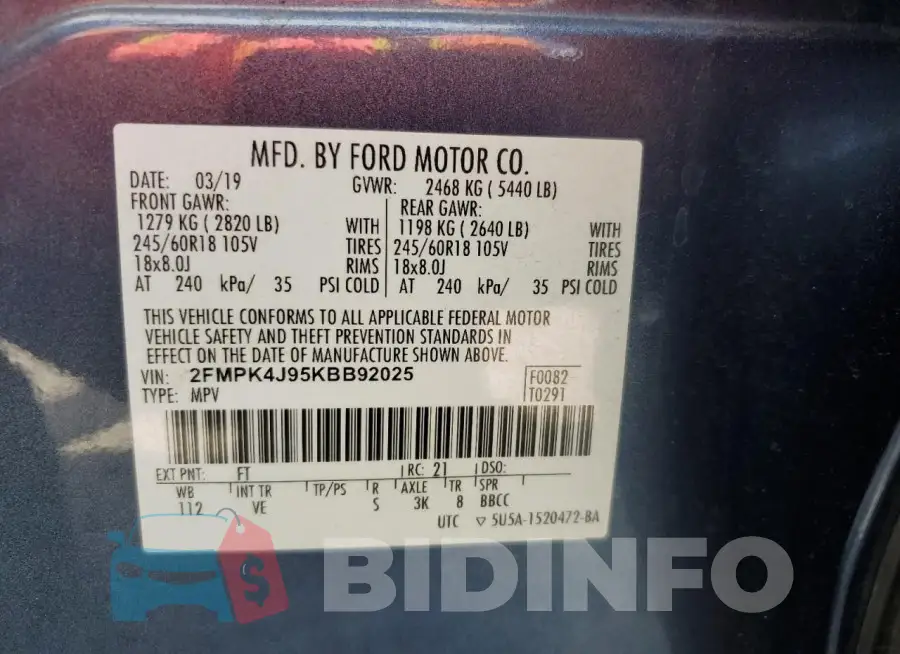 2FMPK4J95KBB92025 Photo# 13