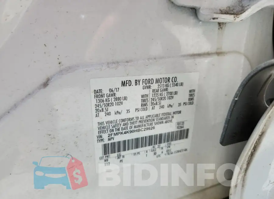 2FMPK4K90HBC29926 Photo# 13