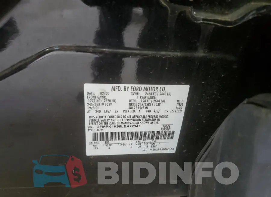 2FMPK4K98LBA72347 Photo# 13