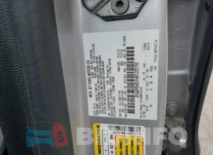 3FA6P0HD1HR122770 Photo# 12