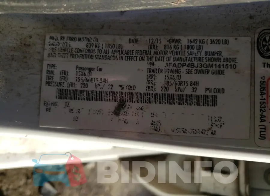 3FADP4BJ3GM141510 Photo# 12